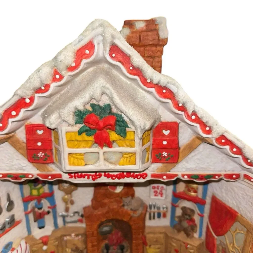 Vintage Santa's Workshop Christmas Village‎ Display Provincial Ceramic Mold